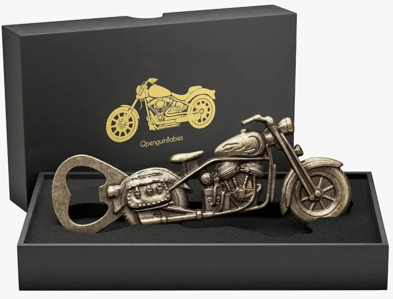Abridor de botellas moto vintage: regalo original para motero