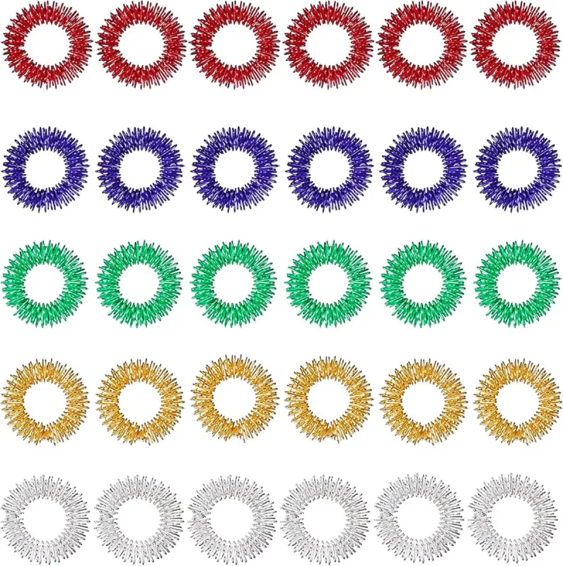 Anillos de acupresión: 30 piezas para dedos inquietos