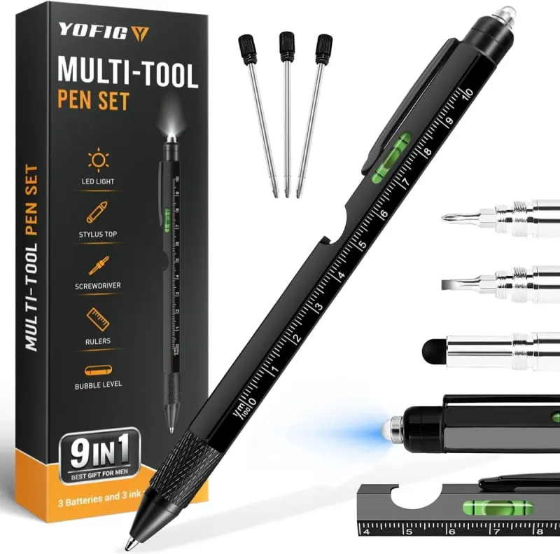 Bolígrafo multiherramienta 9 en 1: el regalo que sorprende
