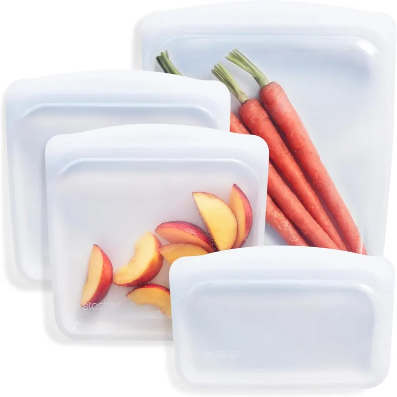 Bolsas de silicona reutilizables Stasher, pack de 4