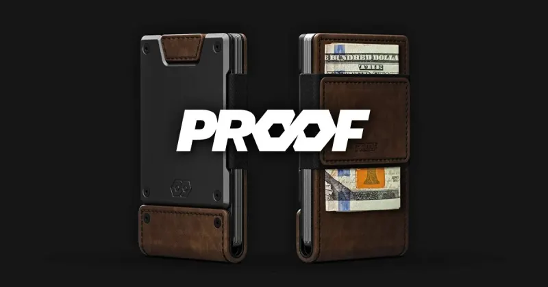 Cartera minimalista hombre: PROOF en aluminio y piel