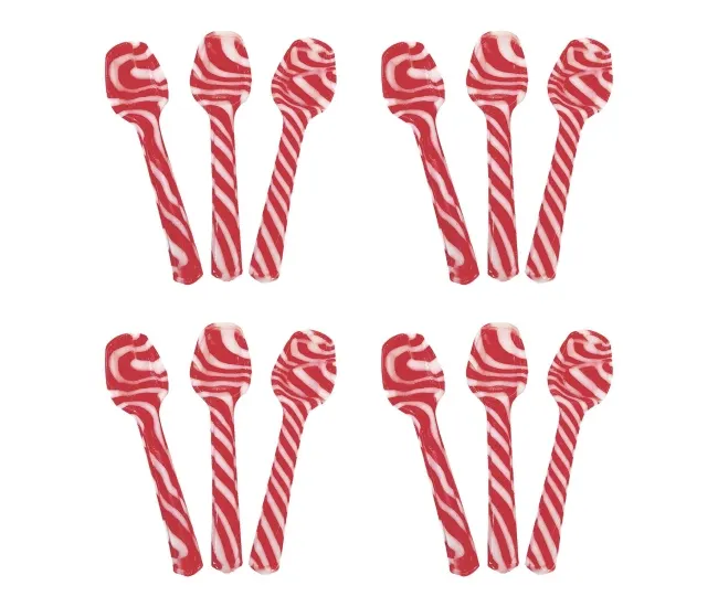 Cucharas comestibles de bastón de caramelo - Regalo original para los amantes de la navidad