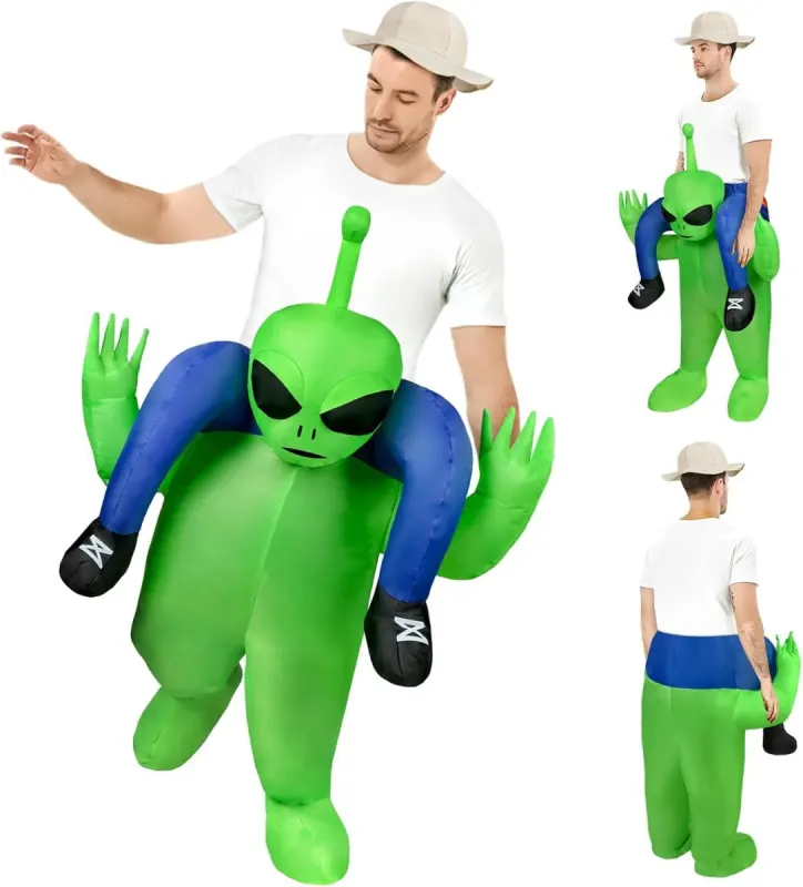 Disfraz alien inflable para adultos: listo en 60 segundos