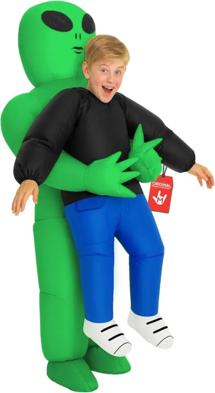 Disfraz alienígena inflable niño: abducción de risas