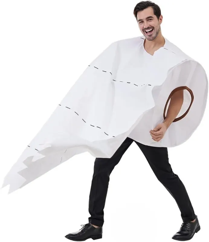 Disfraz de papel higiénico para adulto: broma y fiesta