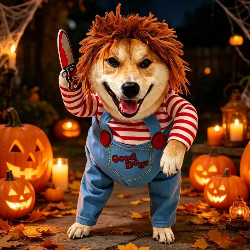 Disfraz perro Halloween: ajustable y con forro polar