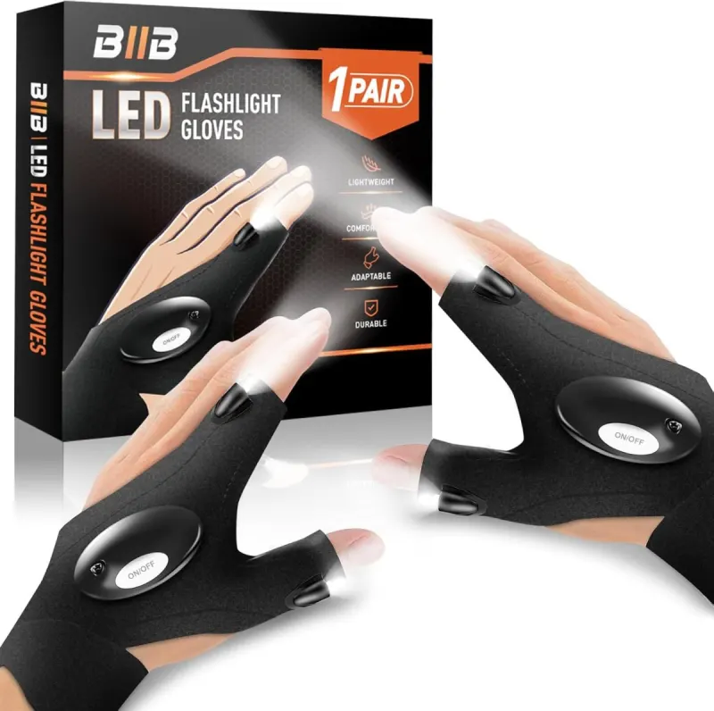 Guantes con luz LED: la linterna que llevas puesta