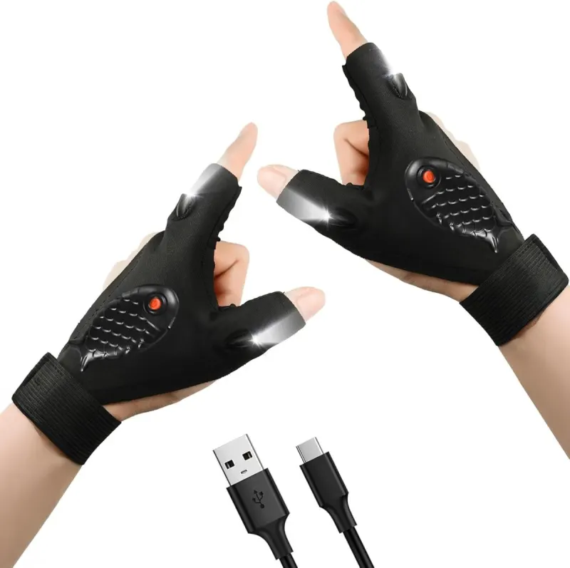 Guantes con Luz LED Zynxel: manos libres para iluminar