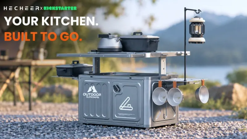 HECHEER, la cocina de camping plegable que cabe en una caja