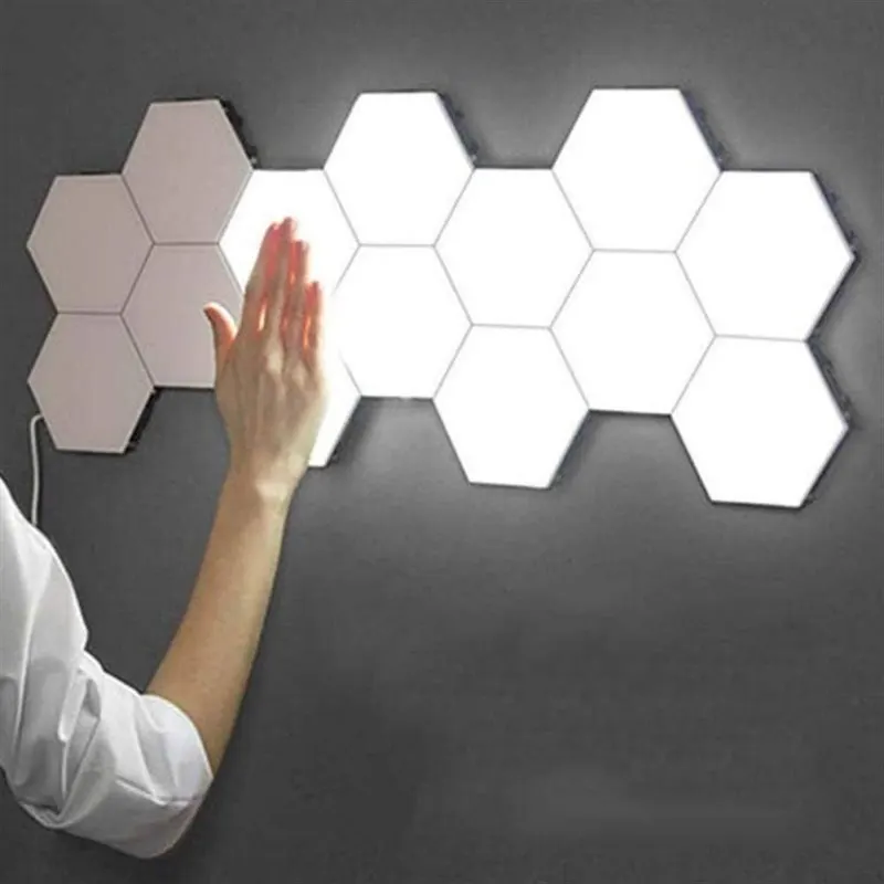 Luces hexagonales de pared: paneles LED modulares táctiles
