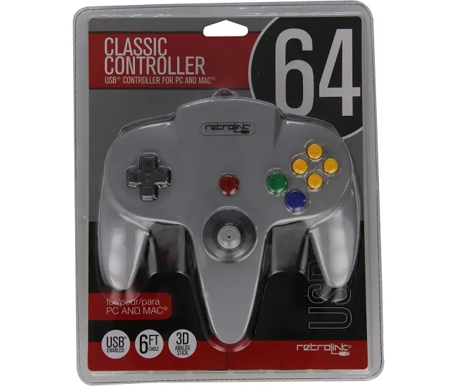 Revive la época dorada de los videojuegos con el Retro-Link N64 Mando USB para PC