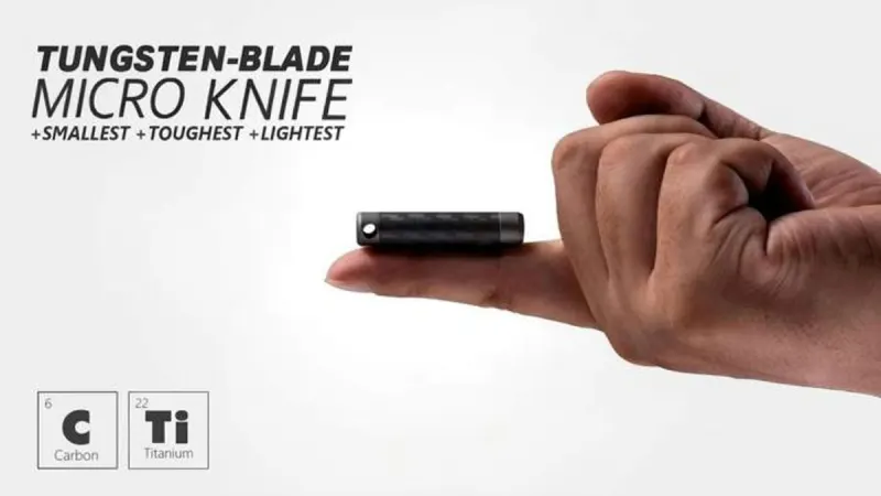 Mini cuchillo EDC Z3RO: 11 g de titanio y fibra de carbono
