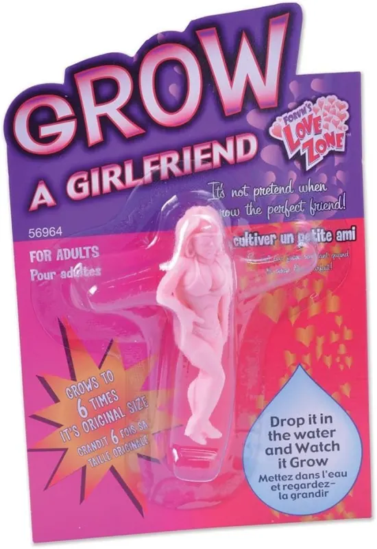 Novia que crece con agua: el regalo de broma que no habla