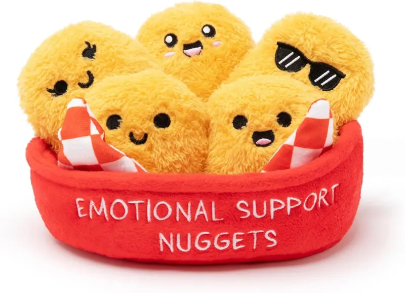 Nuggets de apoyo emocional: el peluche con carita que triunfa como regalo