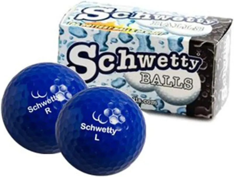 Par de bolas de golf divertidas Schwetty azul