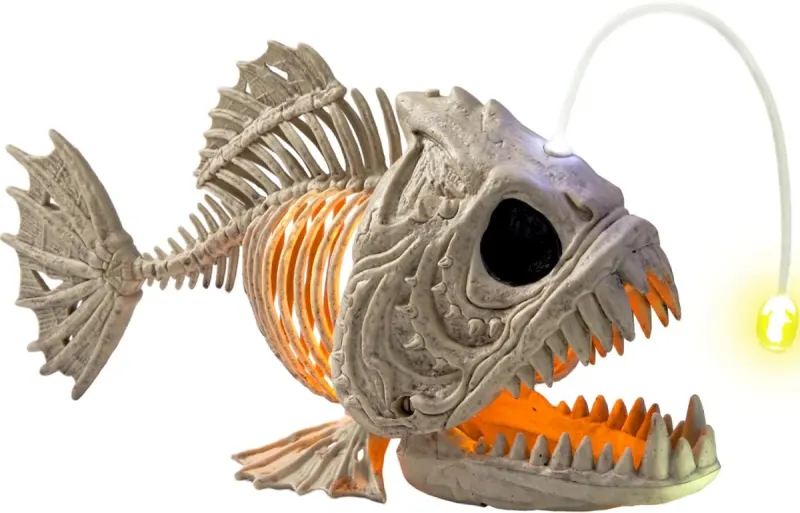 Pez esqueleto de Halloween con ojo LED de JOYIN