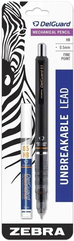 Zebra DelGuard: portaminas irrompible de punta fina 0,5 mm