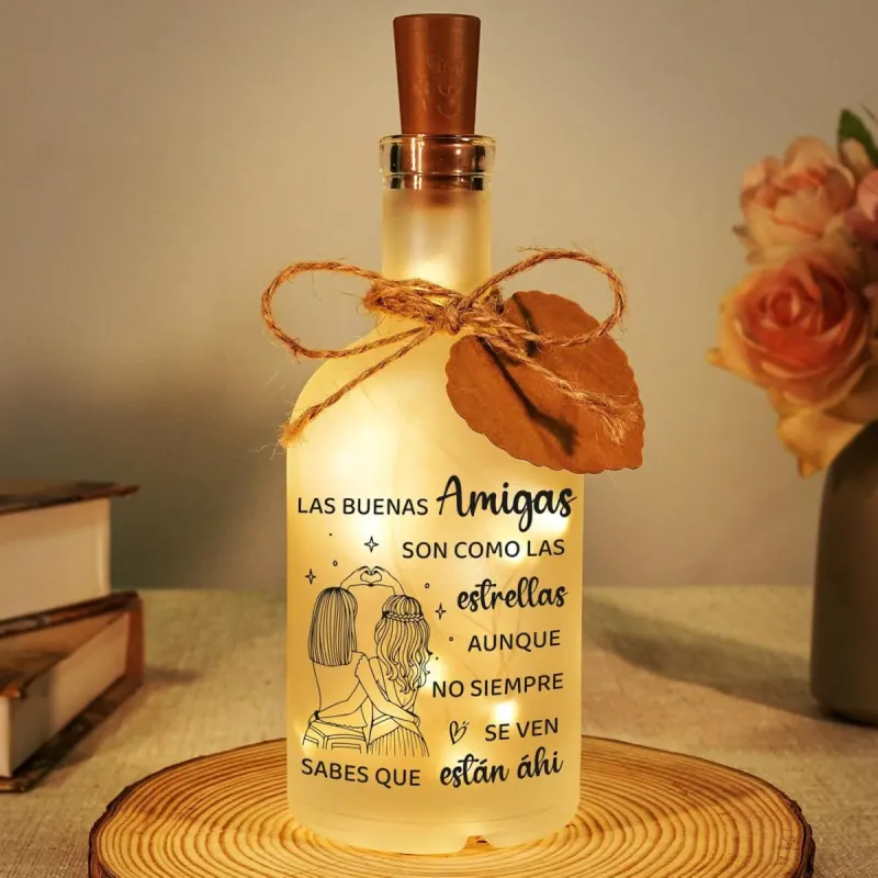 Regalo para mi mejor amiga: frasco de luz con mensaje
