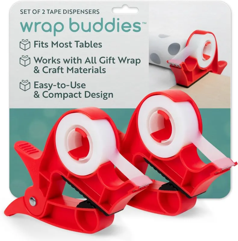 Soporte papel de regalo Wrap Buddies: abrazadera con cinta