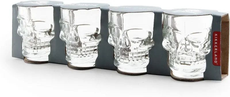 Vasos de chupito calavera Kikkerland (4 unidades)