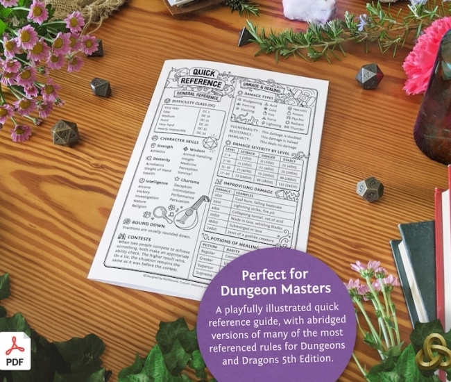 Dungeon Master's Cheat Sheet: tu guía rápida para Dungeons and Dragons 5ª edición