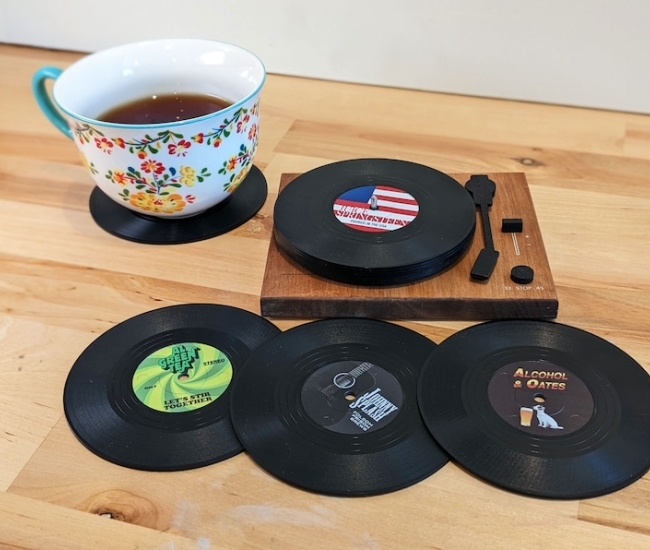 Posavasos de vinilo con juegos de palabras divertidos