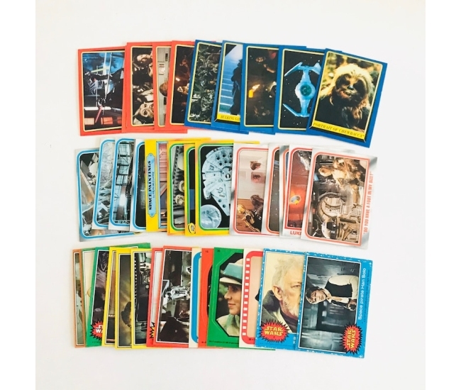 Set de 30 tarjetas y stickers vintage de la trilogía original de Star Wars