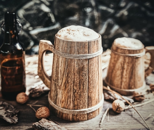 Tazas de cerveza Tankard de madera - Originales y de alta calidad