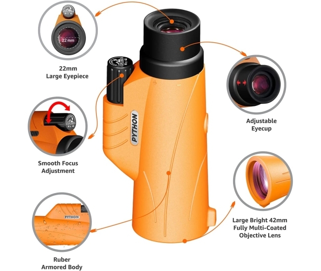 Telescopio monocular Python Explorer - Mejora tu visión en la naturaleza