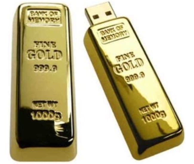 Unidad USB Lingote de Oro de 8GB: Sé el más adinerado del lugar!