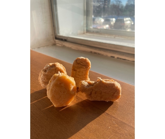 Velas Chicken Nugget - Vela Hecha a Mano/Cera de Soja/Nugget de Pollo/Regalo Original/Decoración para Hogar