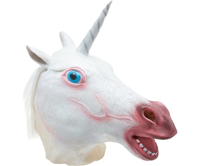Archie McPhee Magical Unicorn Mask - Conviértete en un unicornio mágico con esta careta realista de látex