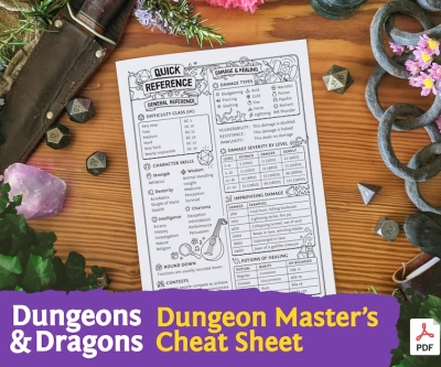 Dungeon Master's Cheat Sheet: tu guía rápida para Dungeons and Dragons 5ª edición