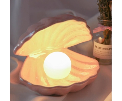 Lámpara Clamshell Pearl de Cerámica personalizable en 4 colores