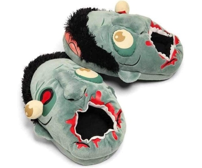 Zapatillas de casa Zombie - Mantén tus pies calientes dentro de las cabezas de zombies decapitados!